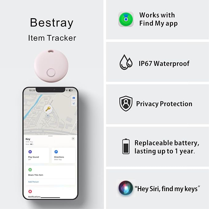 Air Tracker 2 Pack, Smart Bluetooth Tracker Works - Image 7