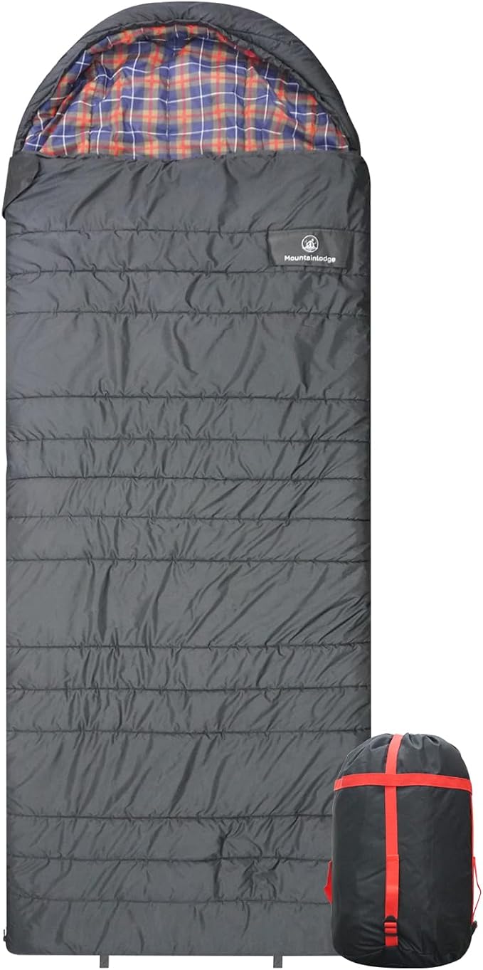 Polycotton Sleeping Bag for Adult&Kids, Cold&Warm Weather Large by Mountainlodge
