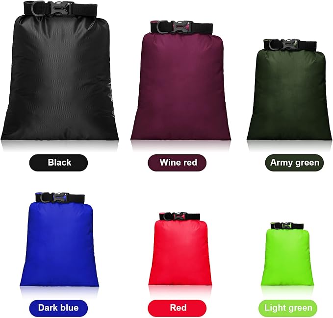 Shappy Waterproof Dry Bag Set 6 Sizes Lightweight Sacks and Long Adjustable - Image 3