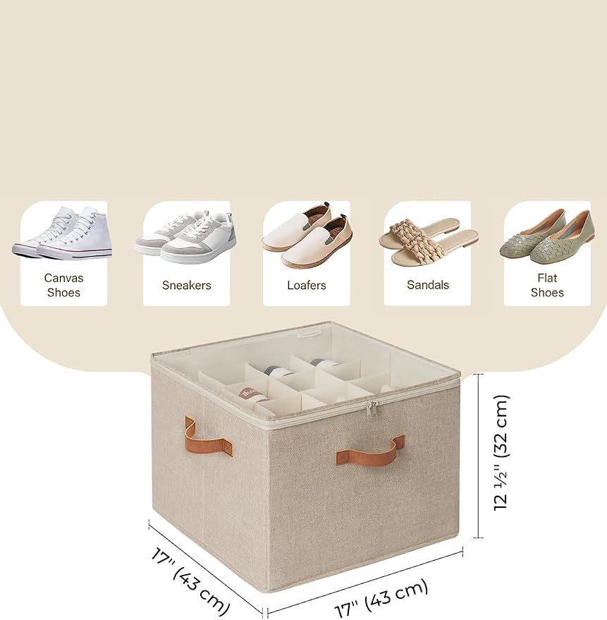 StorageWorks Shoe Organizer for Closet, Fits up to 16 Pairs, Shoe Cubby Storage - Image 2