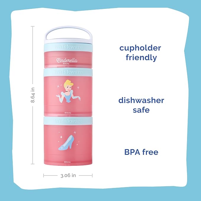 Whiskware Disney Princess Cinderella, Stackable Snack Containers - Image 2