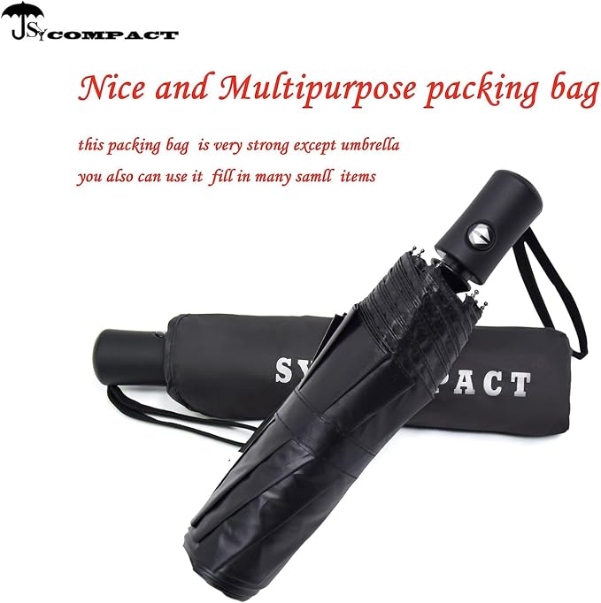 SY COMPACT Umbrella Automatic Travel Waterproof Light Folding Umbrellas Easy - Image 4