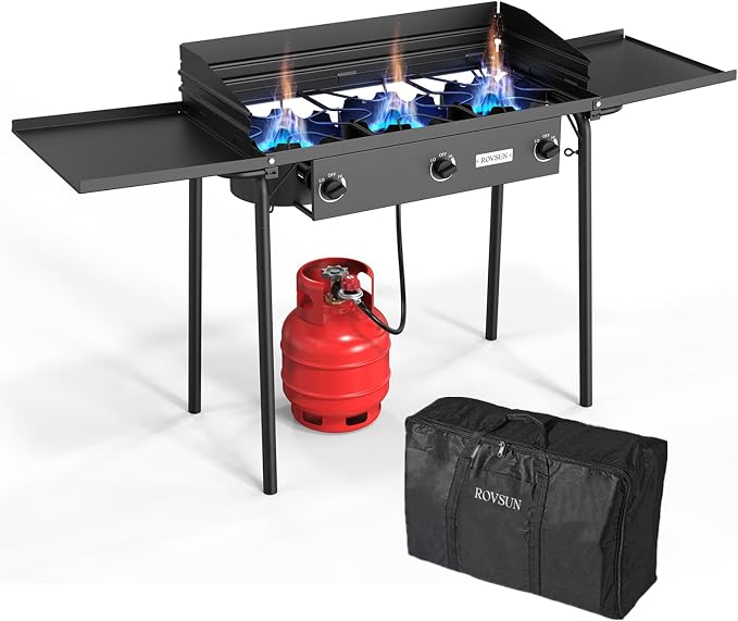 ROVSUN 3 Burner Propane Gas Stove by ROVSUN