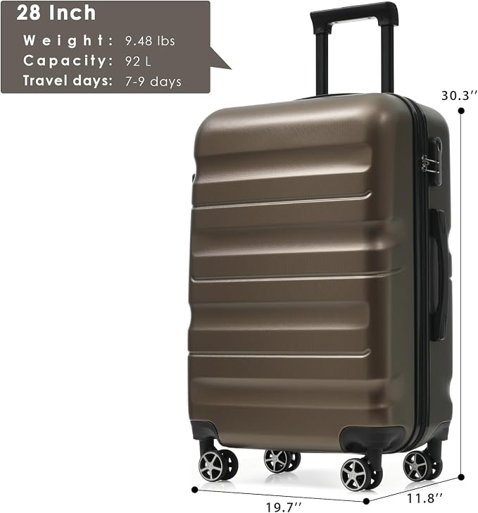 Merax 28 Inch Luggage Hardshell ABS Suitcase - Image 5