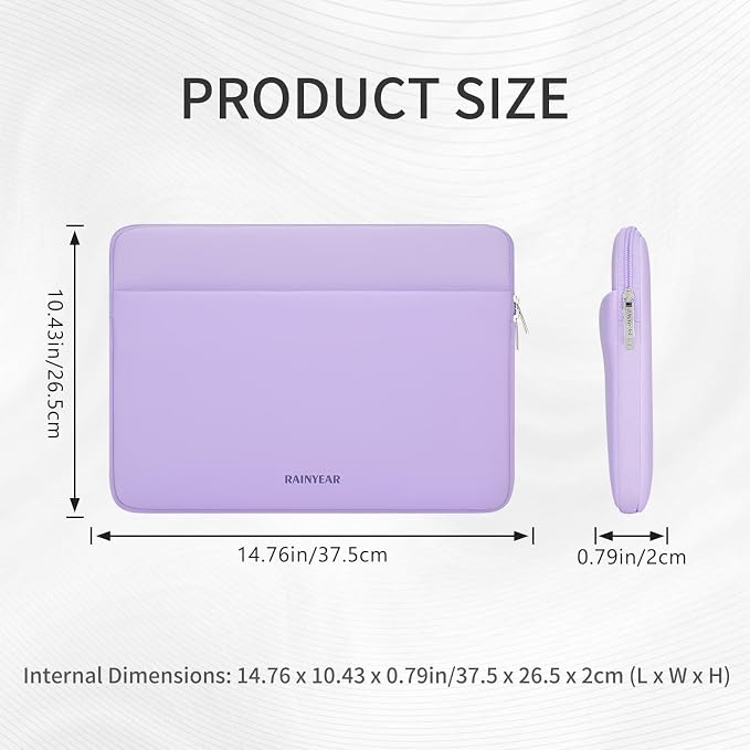 RAINYEAR Laptop Sleeve Case 15 16 Inch, Protective Portable Case - Image 5