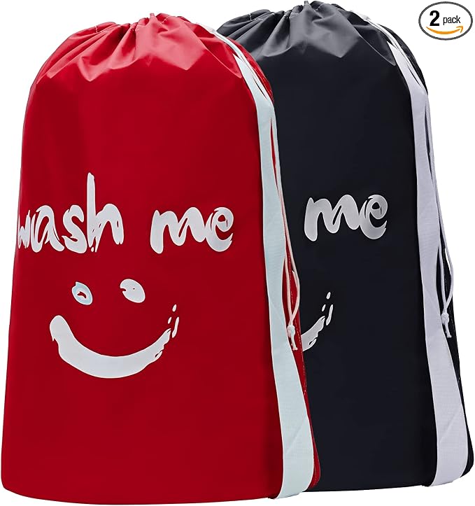 HOMEST 2 Pack XL Wash Me Travel Laundry Bag by HOMEST