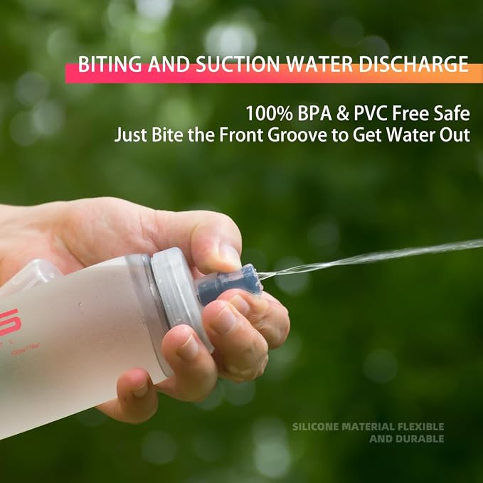 Soft Flasks Soft Running Water Flask Collapsible Soft Water Bottles Small - Image 2