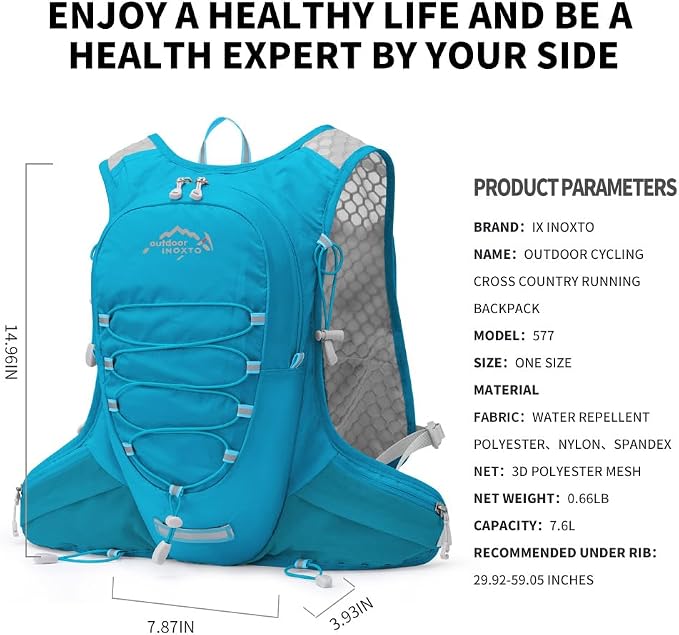 Running Hydration Vest for Men Women Water Backpack for Running 3L Running - Image 3