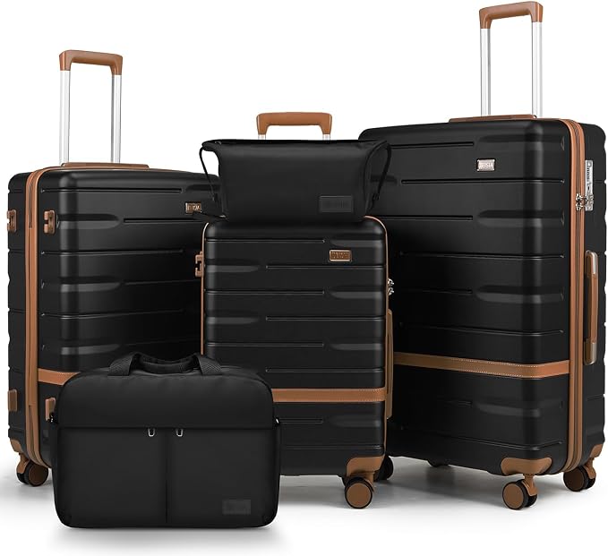Luggage Sets 3 Piece with TSA Lock Hardside PC+ABS Carry On Suitcase with by Unknown