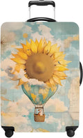 Sunflower Luggage Cover Washable Suitcase Protector Anti-Scratch, Stretchable by THISFIND