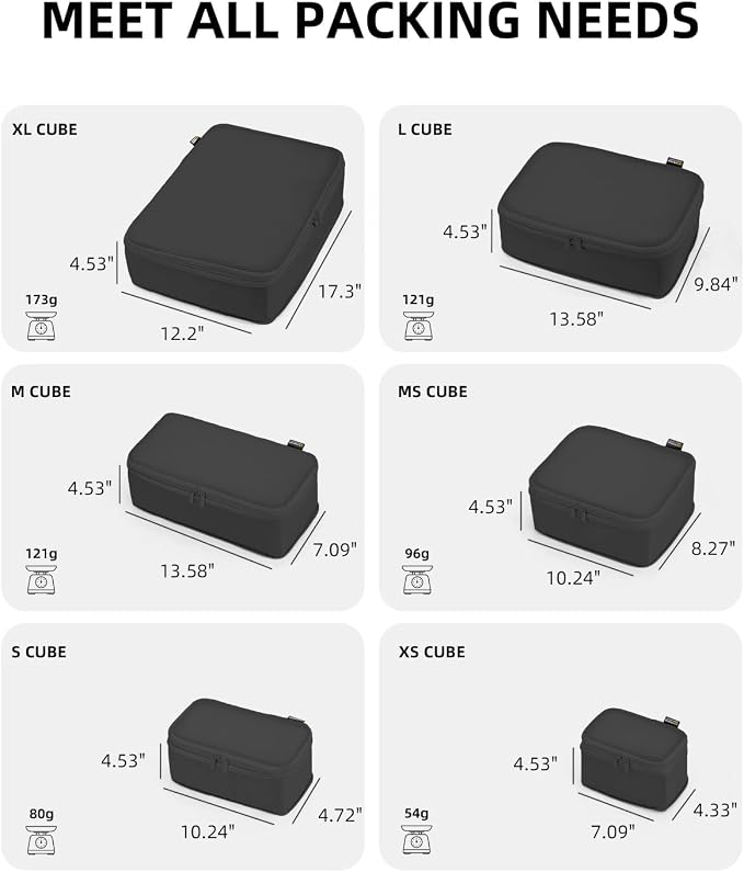6 Set Compression Packing Cubes - Image 4