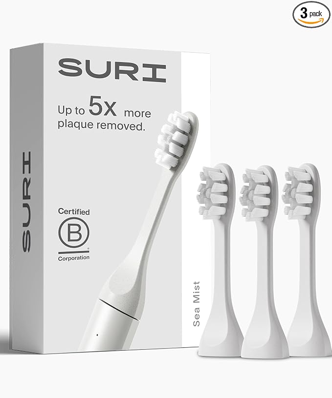 SURI Recyclable Plant-Based, Electric Toothbrush Heads by SURI