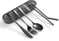 Portable Utensils Set with Case, Lunch Box Includ Fork Spoon Knife, Dishwasher by SAOSHYPEI