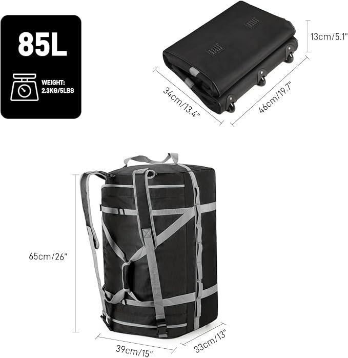 Foldable Rolling Duffle Bag - Image 2
