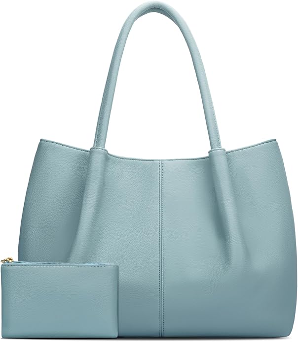 KKXIU Tote Bag for Women Vegan Leather Shoulder Purse Large Capacity Travel Bag by KKXIU