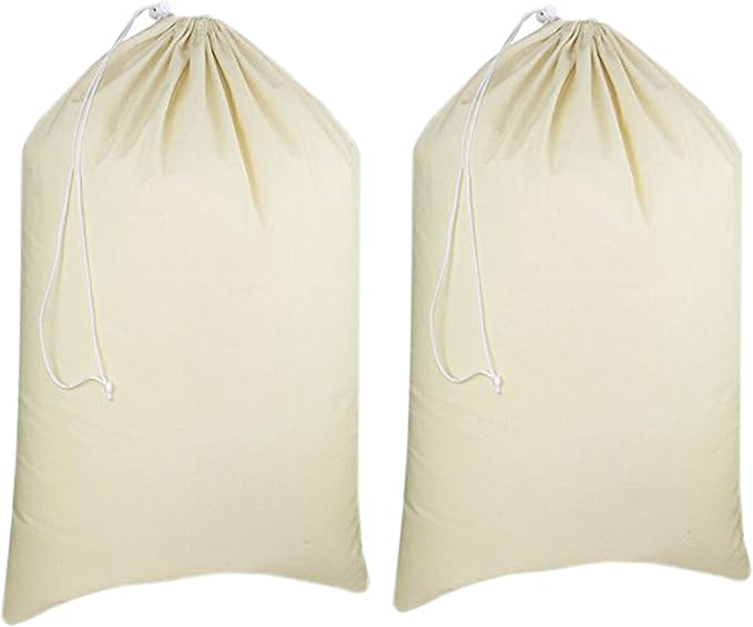 Urban Villa Laundry Bags 2 Pack Canvas Dirty Clothes Travel Laundry Bag|Machine by CottonTrends