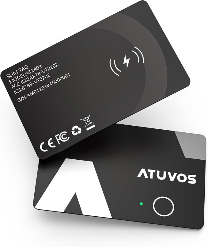 ATUVOS Rechargeable Wallet Tracker Card, Ultra Slim 1.6mm Wallet Card Tracker - Image 9
