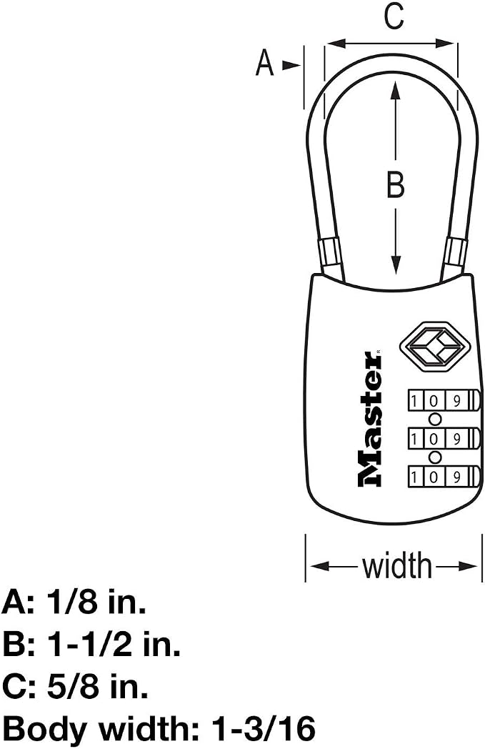 Master Lock TSA Set Your Own Combination Luggage Lock, TSA Approved Lock - Image 6