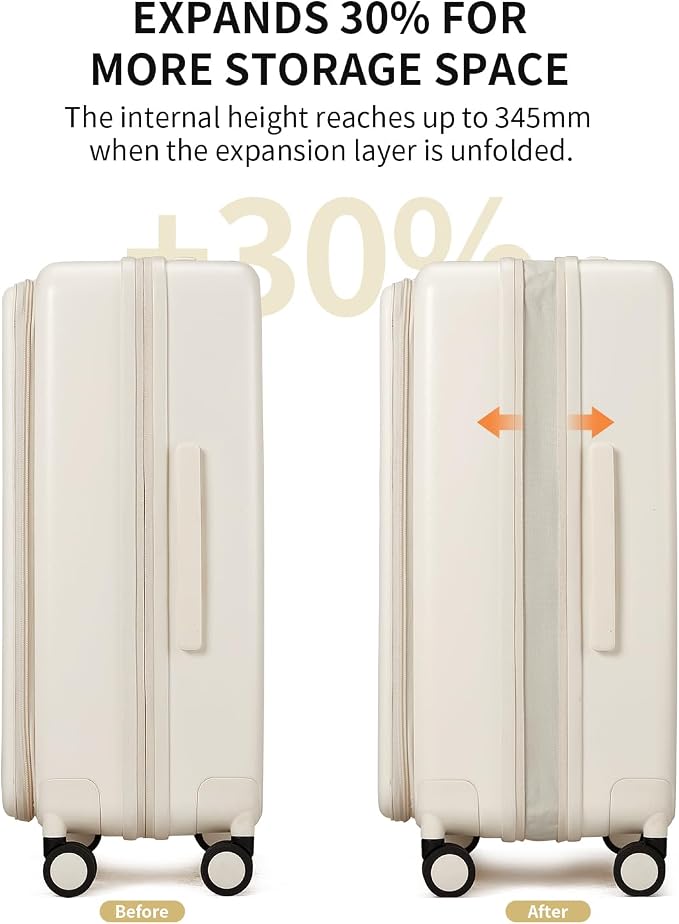 aji Expandable Top Open Luggage Sets 2 Piece - Image 3