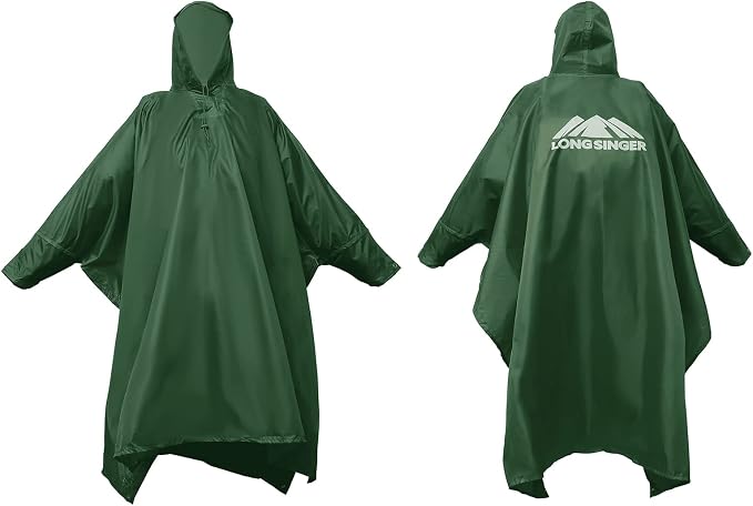 longsinger Rain Poncho for Adult, Waterproof Rain Poncho - Image 6
