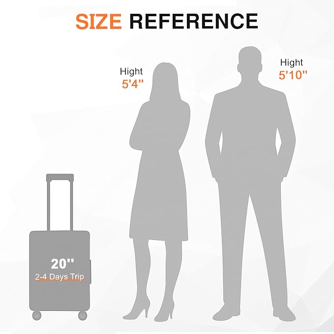 Carry On Luggage 20 Inch, Aluminum Frame Zipperless Luggage, ABS+PC Hard Shell - Image 8