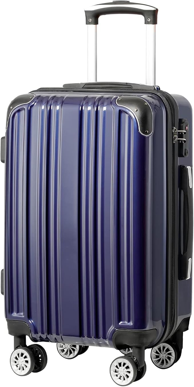 Coolife Luggage Expandable Suitcase PC+ABS Spinner 20in 24in 28in Carry on) by COOLIFE