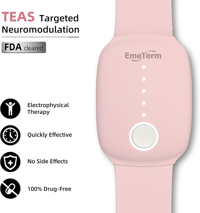 EmeTerm Fashion Pink Anti-Nausea Wristband Relieve Morning Motion Travel - Image 3