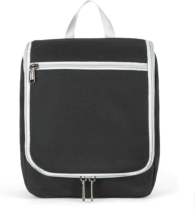 Della Gao Black Water Repellent Polyester Hanging Toiletry Bag by DellaGao