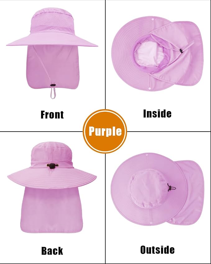 Outdoor Sun Hats with Stowable Neck Flap - Image 2