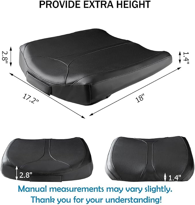 Leather Car Memory Foam Heightening Seat Cushion - Image 7