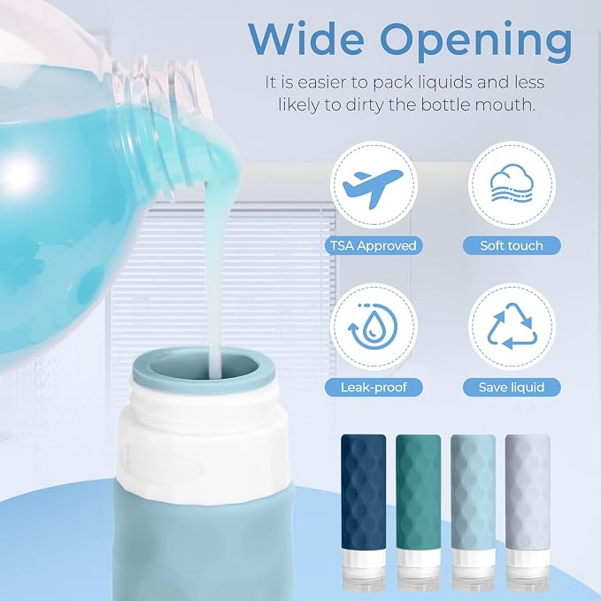 16pack Travel Bottles for Toiletries, TSA Approved Travel Size Containers Set - Image 4