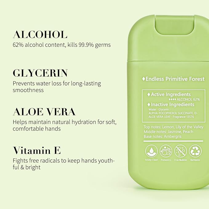 Power Mist Hand Sanitizer Spray, Scented Hydrating Hand Sanitizers Travel Size - Image 4