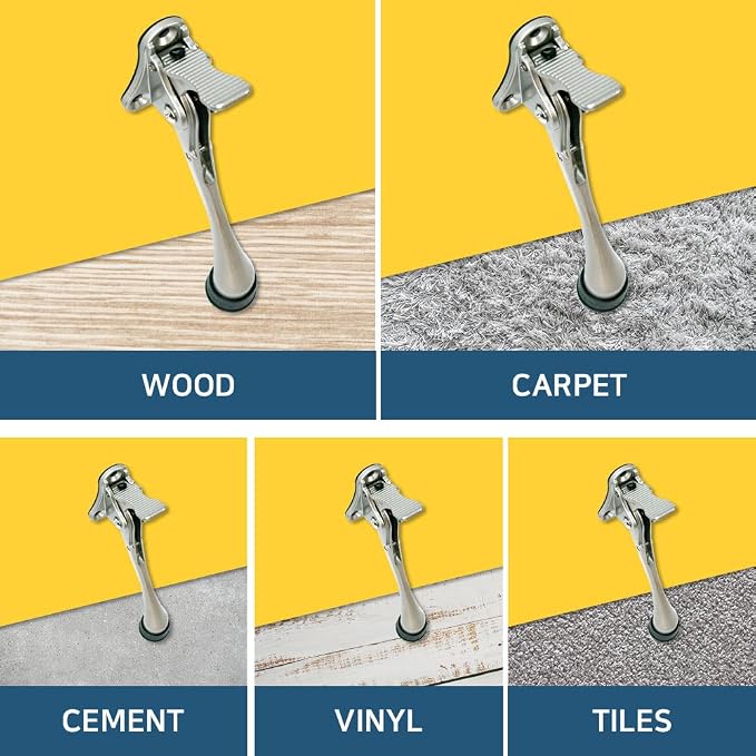 One Touch Kickdown Door Stopper, Door Holder, Heavy Duty Door Stops, Bottom of - Image 7