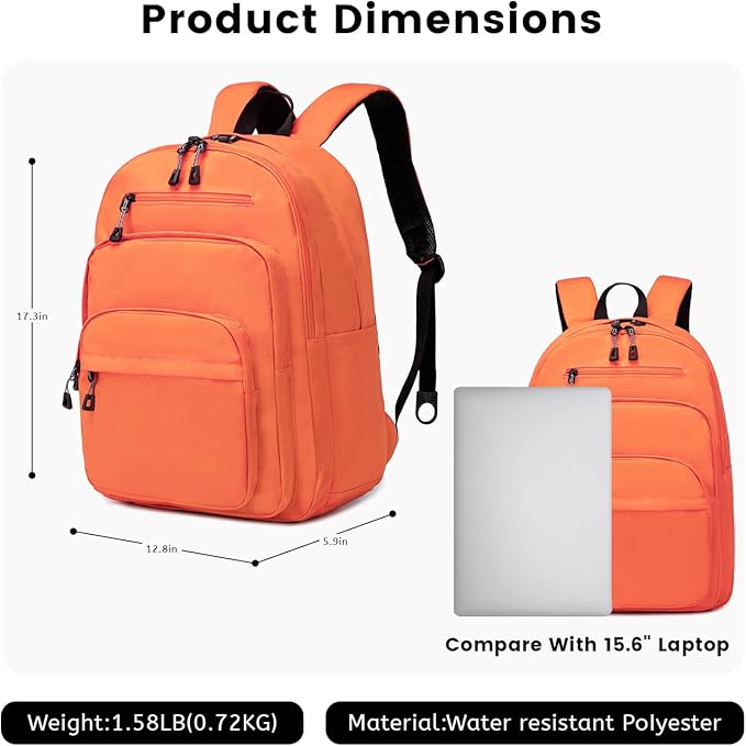 Lanola Basic Multi-Pocket Multipurpose Backpack Classical Water Resistant - Image 2