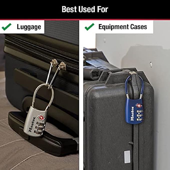 Master Lock Padlock, Set Your Own Combination TSA Locks - Image 3