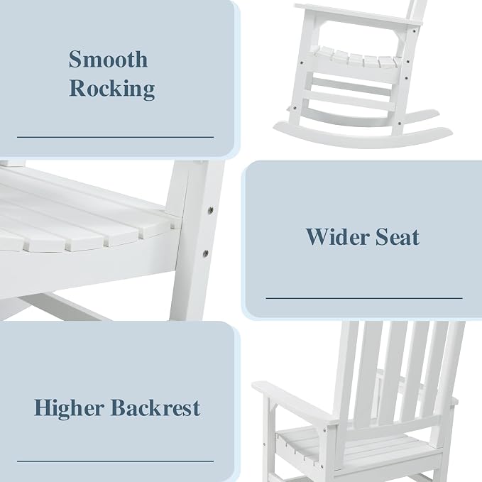Psilvam Oversized Outdoor Rocking Chair, - Image 5