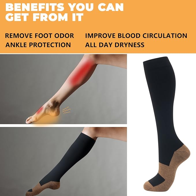 fenglaoda 8 Pairs Compression Socks - Image 4