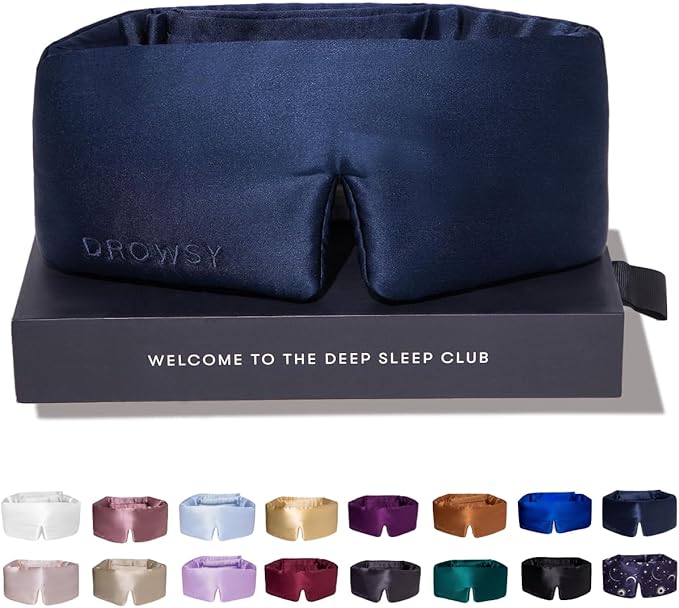 DROWSY Silk Sleep Mask. Face-Hugging, Padded Silk Cocoon by Drowsy