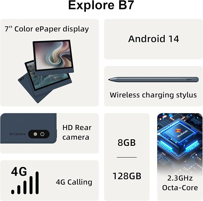 Bigme B7 Color ePaper Tablet 7 Inch 8+128GB Ebook Reader - Image 5