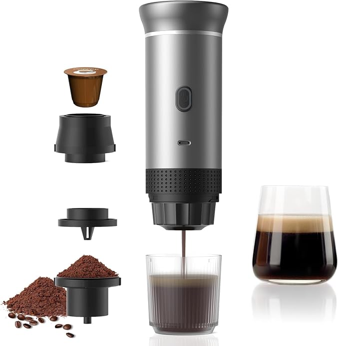 Zcyge Portable Coffee Maker Espresso Machine, Travel Camping Coffee Makers by ShareMomentsEnjoyMemory
