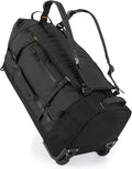 Rolling Duffle Bag with Wheels, 86L 30”Folding Duffle Backpack with 2 Wheels by XTMZ
