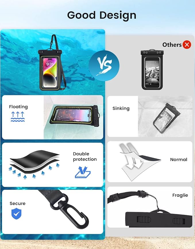 IP68 Waterproof Phone Pouch, Floating Waterproof Phone Case - Image 3