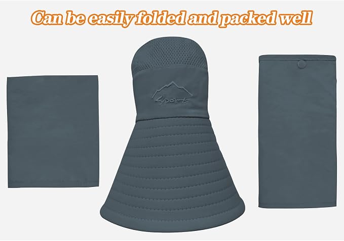 Sun Hats for Men Women Fishing Hat UPF 50+ Breathable Wide Brim Summer UV - Image 6