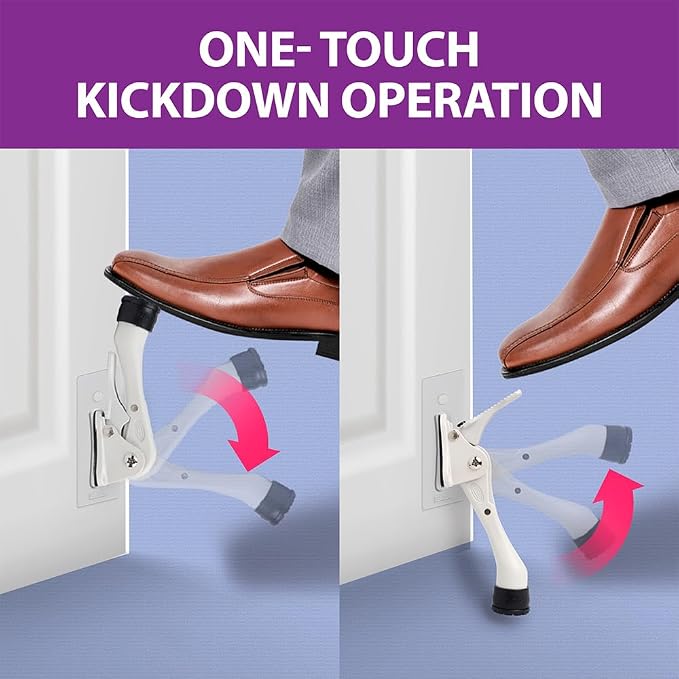 Door Stopper with Adhesive Bracket Stickers, No Drilling or Tools Needed - Image 8