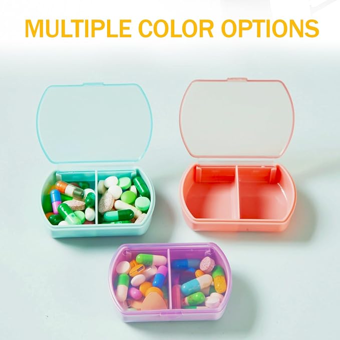 2PCS Small Pill Case Travel Pill Box Cute Pill Organizer - Image 6