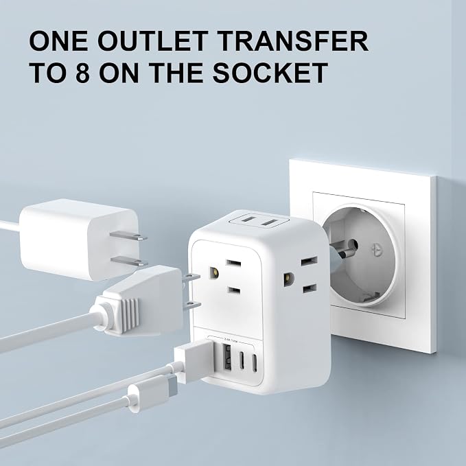 International Travel Adapter, Europe Travel Adapter - Image 4
