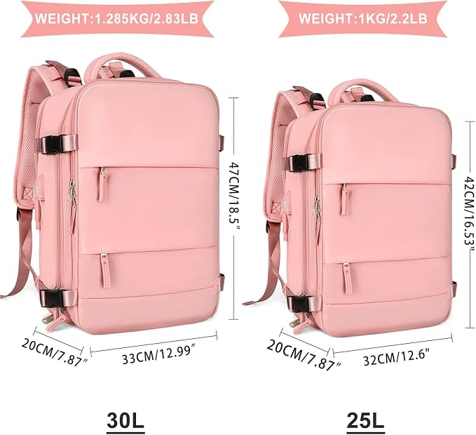 coowoz Large Travel Backpack For Women Men, Carry On Backpack, Hiking Backpack - Image 3