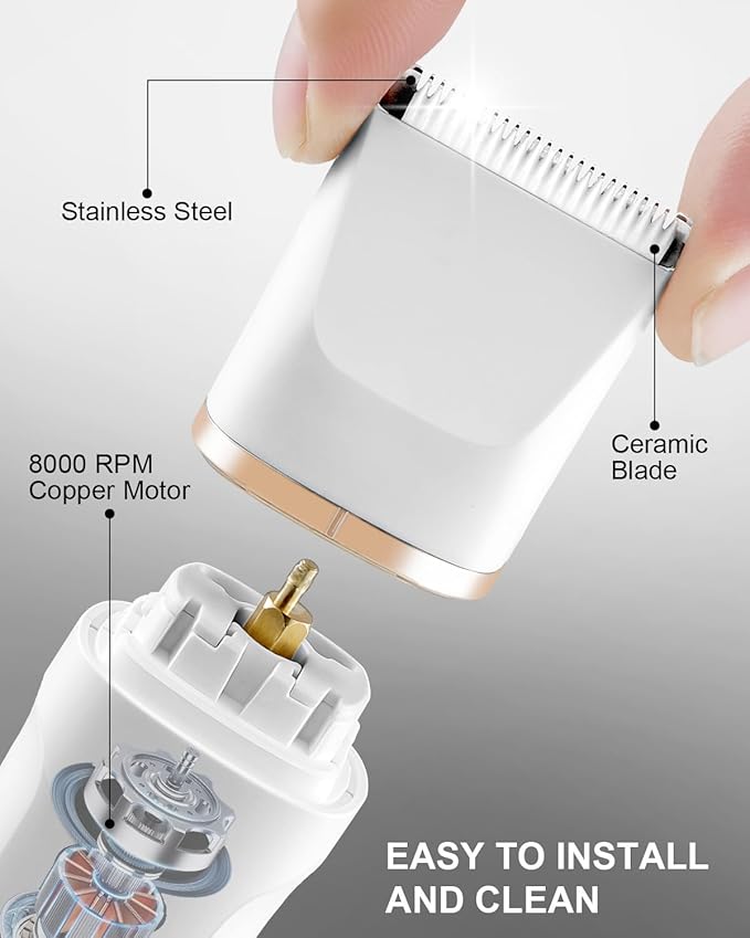 AREYZIN Bikini Trimmer for Women Painless Electric Razor for Women, 3 in 1 - Image 4