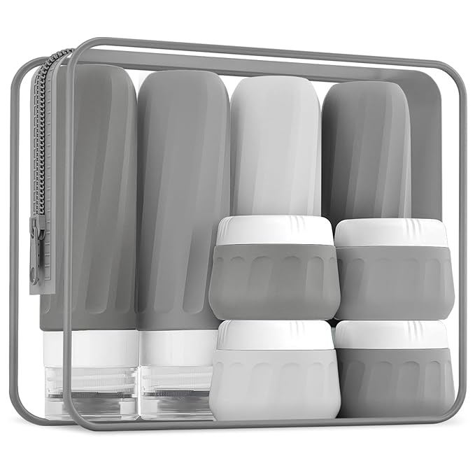 Travel Bottles for Toiletries 8 Pack, Travel Size Toiletries, Tsa Approved by Mrsdry