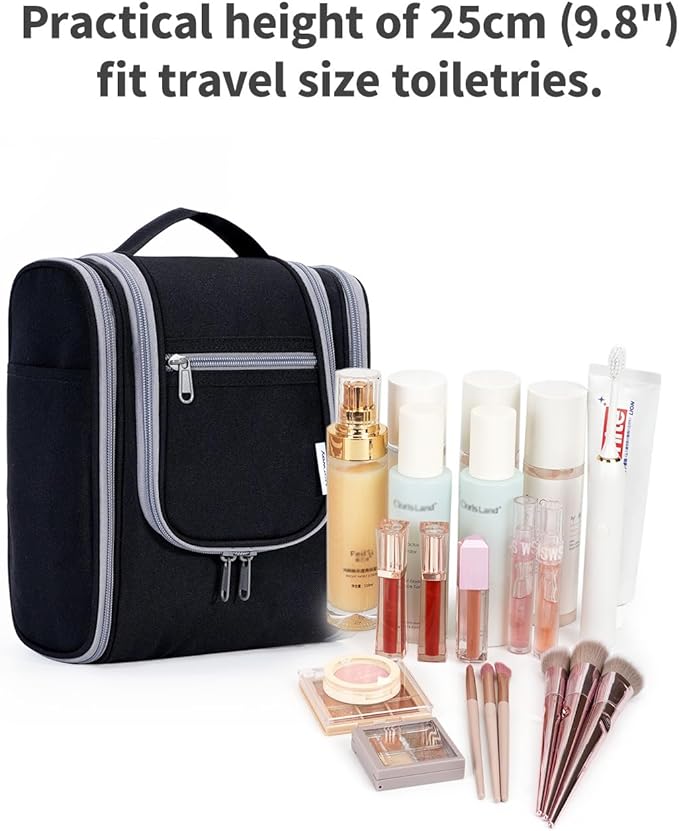 Narwey Small Hanging Travel Toiletry Bag Cosmetic Make Up Organizer - Image 6